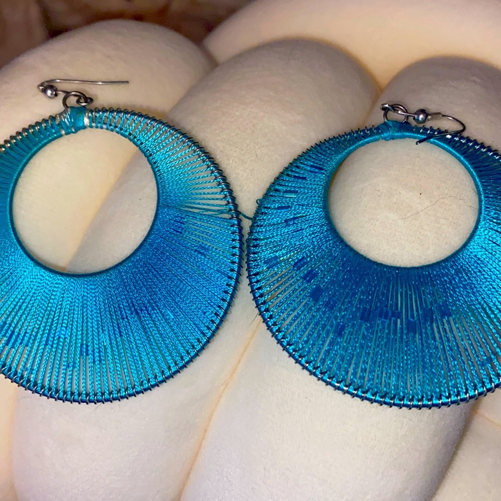 Handmade threaded earrings